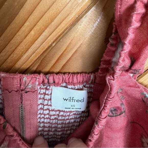 Floral Ruffle Linen Trim Top in Pink Size XS - Picture 4 of 5